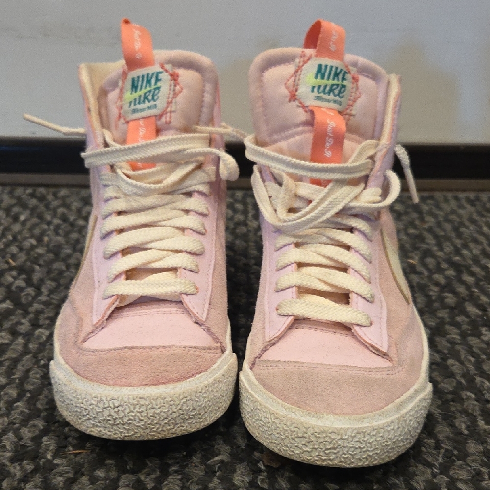 Nike Kids Light Pink High-Top Sneakers